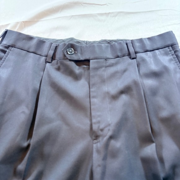 Brooks Brothers Mens Wool Blend 2 Piece Suit Black 43R W34 Cuffed Trousers - Picture 11 of 16